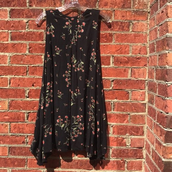 Free People Tree Swing Black Floral Tunic Dress - Picture 10 of 10
